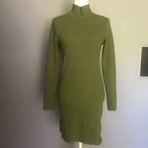 Calvin Klein Jeans Green Long Sleeve Bodycon dress